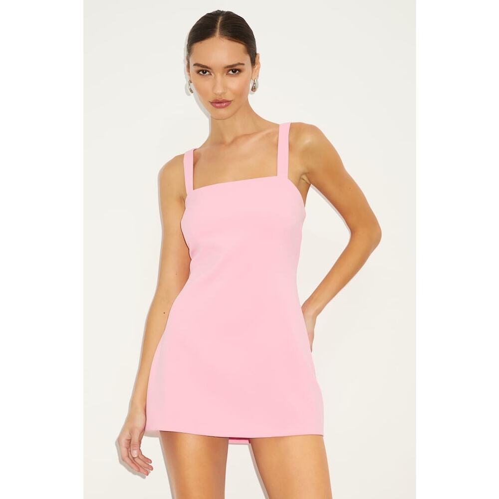 NWT Lulus Chayan Pink Sleeveless Skort Romper Party Chic Feminine Club Size XL